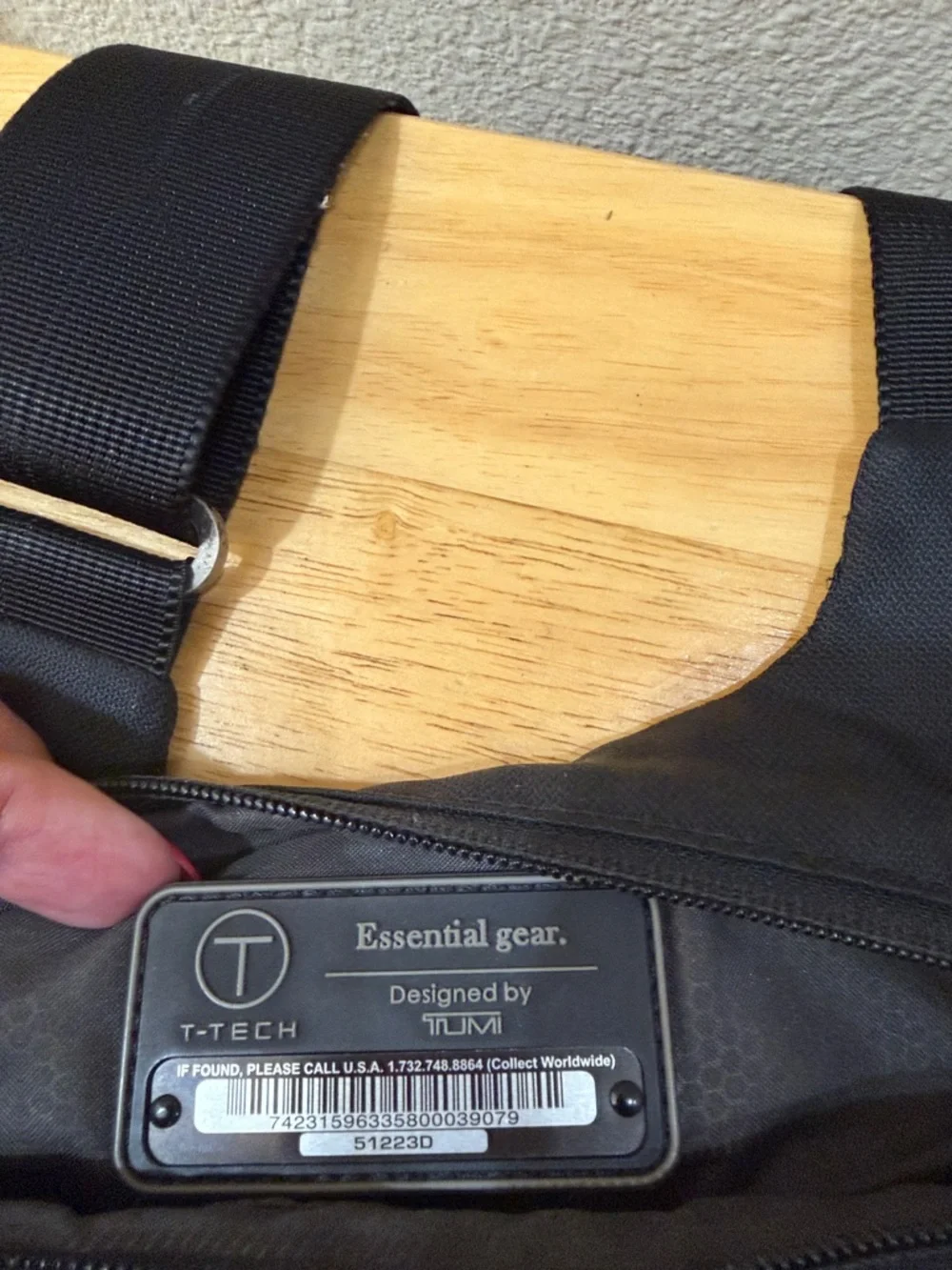 Tech Black Laptop Messenger Bag with Front Pocket